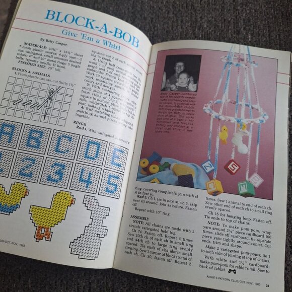 Annie's Pattern Club No 23 Needle Craft Newsletter Booklet Quilt Dress 1983 Ma P - Picture 7 of 14